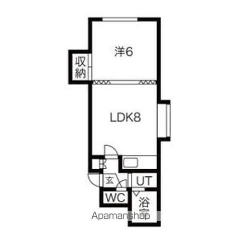 プレミエール南郷C(1DK/2階)の間取り写真