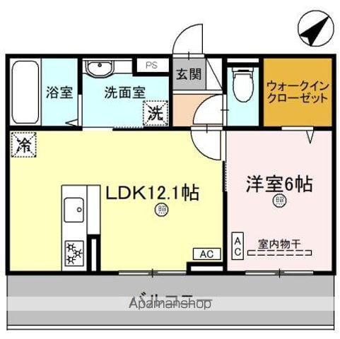 FAROUCHE(1LDK/2階)の間取り写真