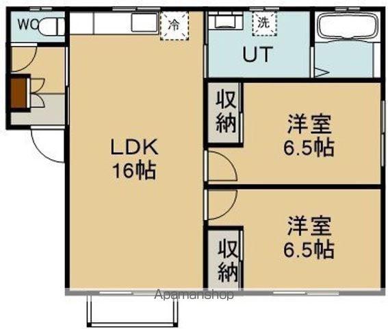 ピュアローズⅢ号館(2LDK/1階)の間取り写真
