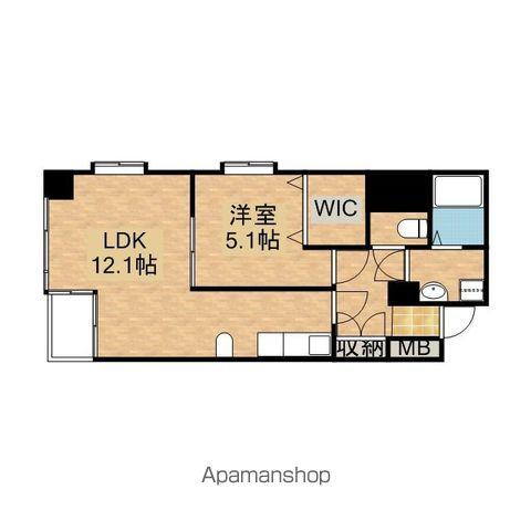 LAUREL COURT 田町(1LDK/6階)の間取り写真