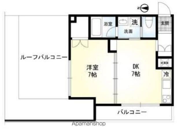 EL COURT WADA(ワンルーム/3階)の間取り写真