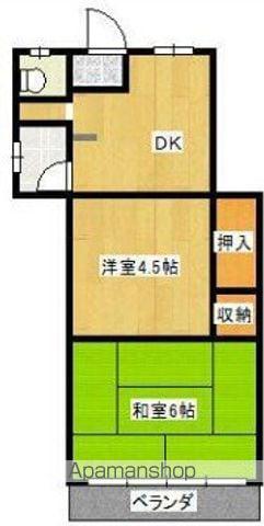 魚庄ビル(2DK/3階)の間取り写真