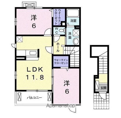 レスポールB(2LDK/2階)の間取り写真