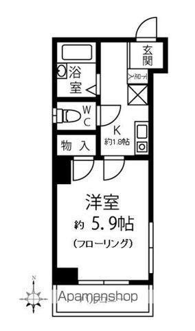 サンセリテ(1K/2階)の間取り写真