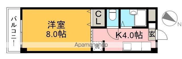 リバープール桟四Ⅱ(1K/3階)の間取り写真
