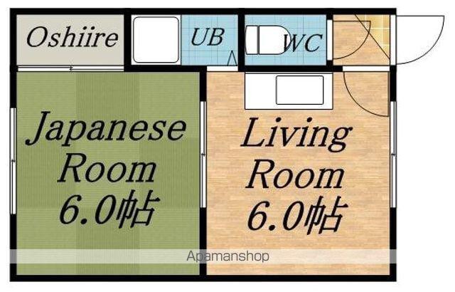 五条マンションA(1DK/2階)の間取り写真