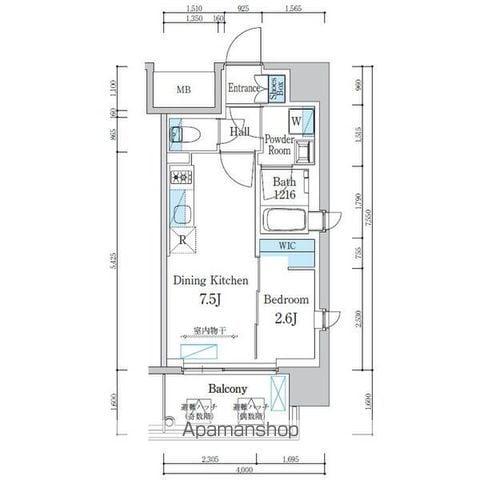 デュオフラッツ仙台木町通エアリ(1DK/10階)の間取り写真