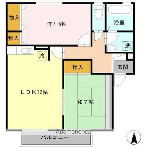 エルクレールCD(2LDK/2階)の間取り写真