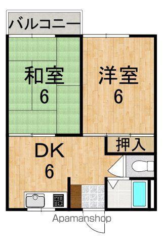 ニュー芝ハイツ(2DK/1階)の間取り写真