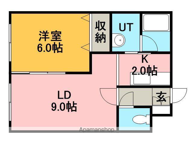 シーサイドガーデン銭函(1LDK/1階)の間取り写真