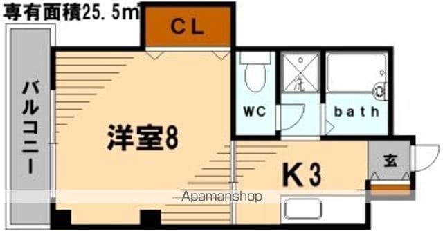 ハイムKL(1K/2階)の間取り写真