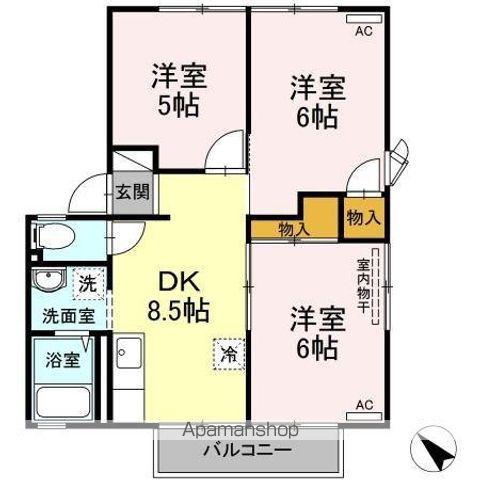 フレグランスAP(3DK/2階)の間取り写真