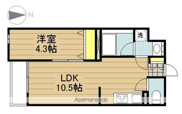 メアヌイ北戸田(1LDK/2階)の間取り写真