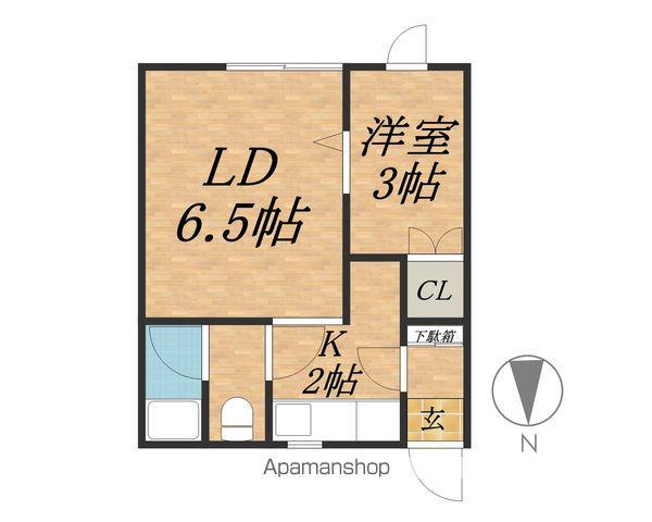 ARM-15(1LDK/1階)の間取り写真