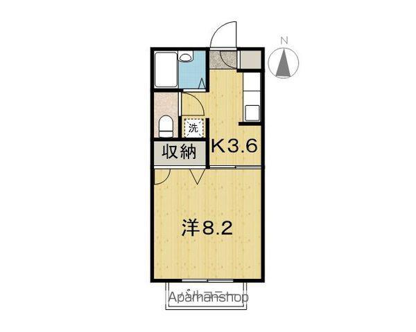 ディアスタウンE(1K/2階)の間取り写真