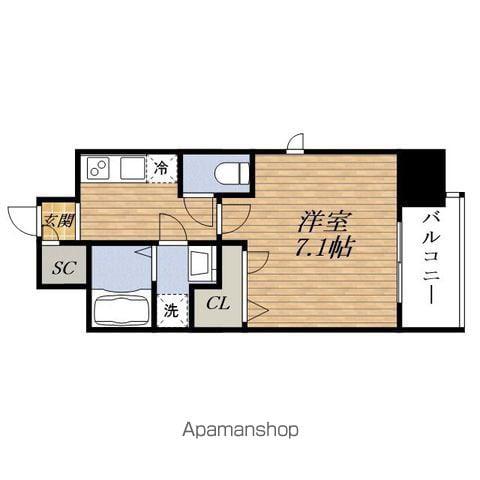 LIVE FLAT 塚本(1K/4階)の間取り写真