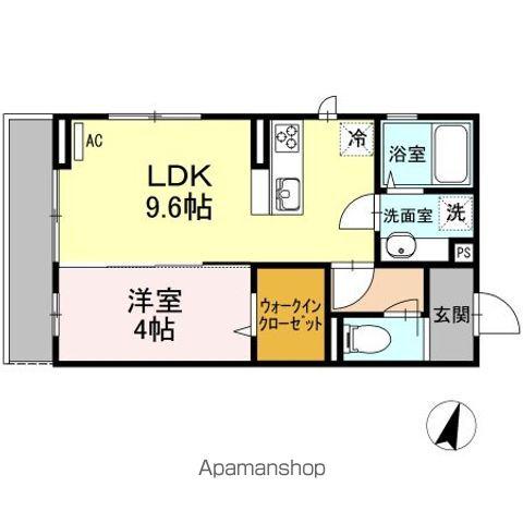 グランコート(1LDK/1階)の間取り写真