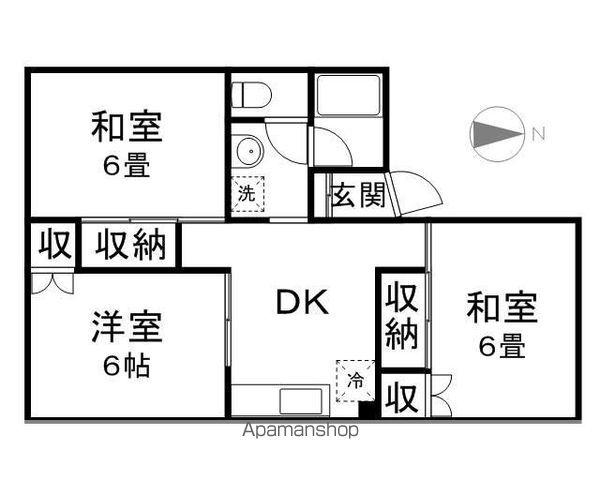 ラ・フォーレ須坂(3DK/6階)の間取り写真