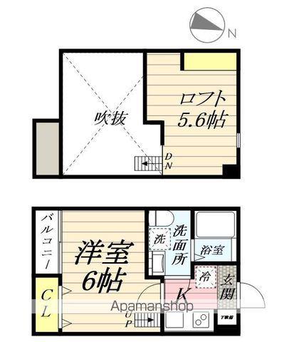 スリジエ松戸(1K/2階)の間取り写真
