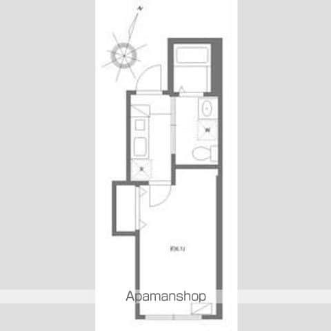 ブランドール坂下三丁目(1K/3階)の間取り写真