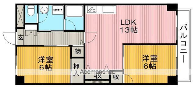 シャンティ豊中(2LDK/4階)の間取り写真