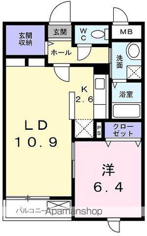 サンクレア(1LDK/1階)の間取り写真