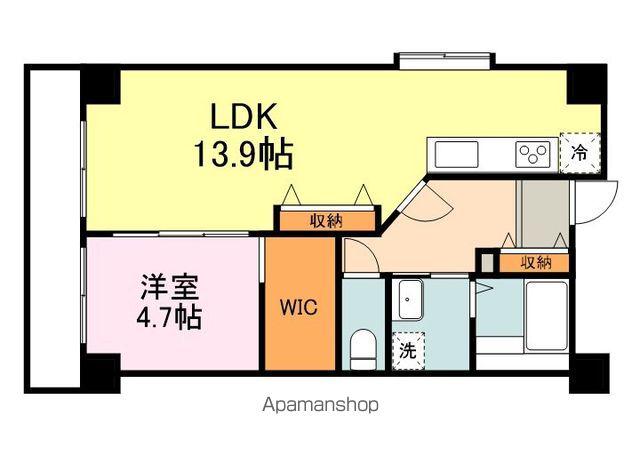 メゾンエンリッチ(1LDK/4階)の間取り写真