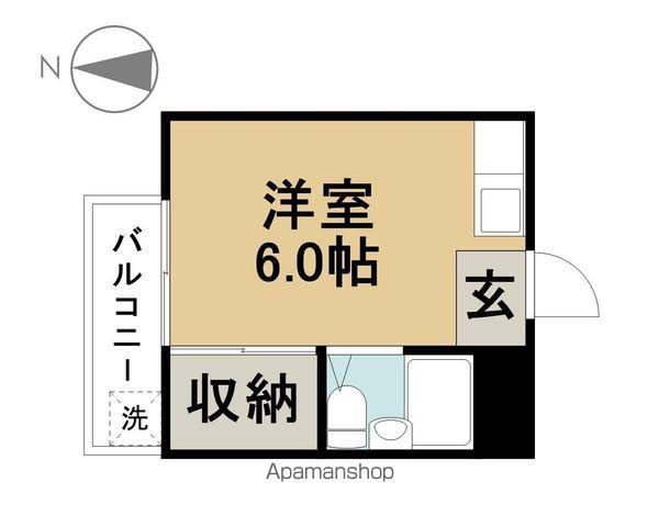 小関ハイツ(ワンルーム/4階)の間取り写真