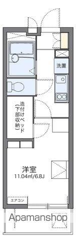 レオパレスフラックス(1K/1階)の間取り写真