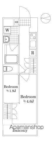 セジョリ池袋本町(2K/1階)の間取り写真