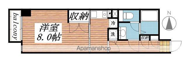 A-WING(1K/2階)の間取り写真