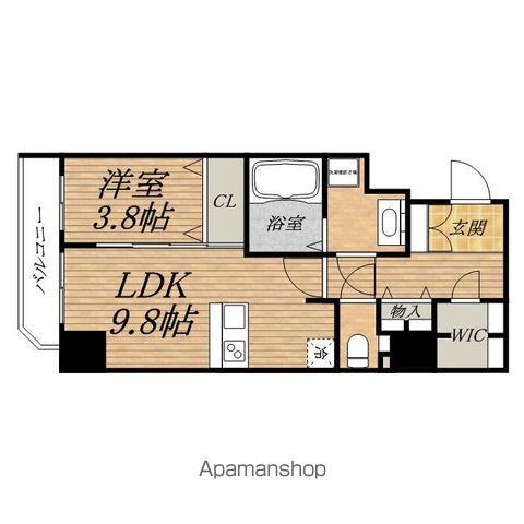 プレサンス松屋町GRACE(1LDK/5階)の間取り写真