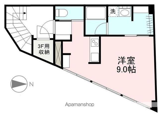 FERIO(ワンルーム/3階)の間取り写真