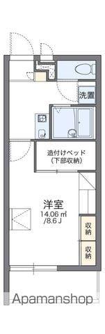 レオパレスアップルハイツ(1K/3階)の間取り写真
