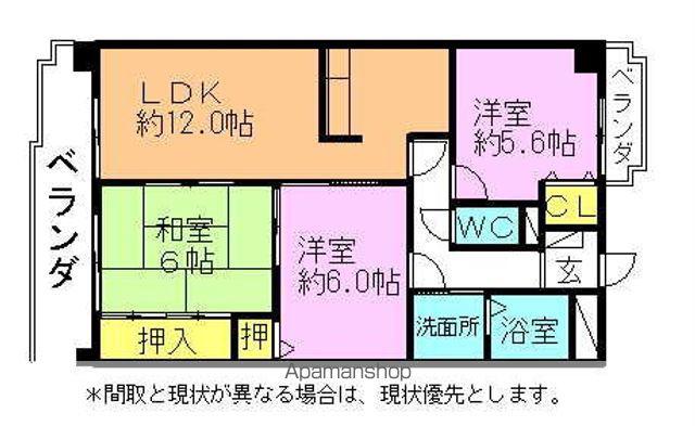 第2杉山ビル(3LDK/2階)の間取り写真
