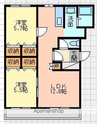 プロージェ(2LDK/2階)の間取り写真