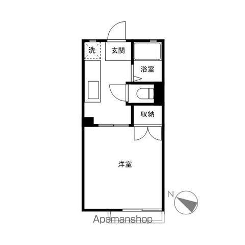 マブハイ春日部(1K/2階)の間取り写真