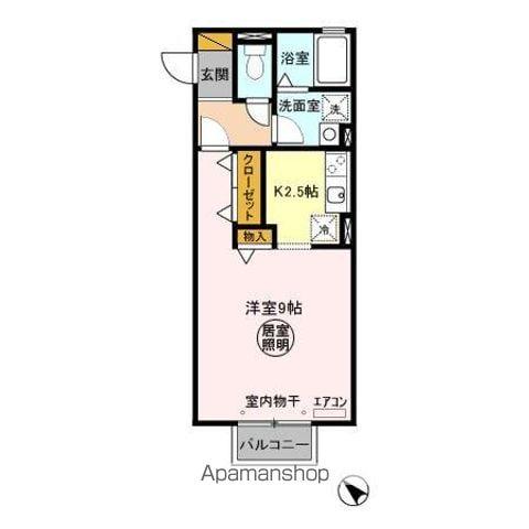 ルミエール(1K/2階)の間取り写真