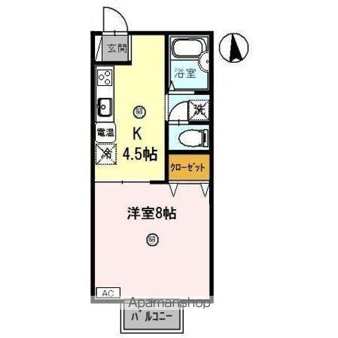 ロイヤルエステート(1K/1階)の間取り写真