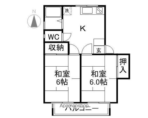 コーポセイエー(2K/2階)の間取り写真