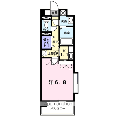 サムティ筥崎宮前(1K/7階)の間取り写真