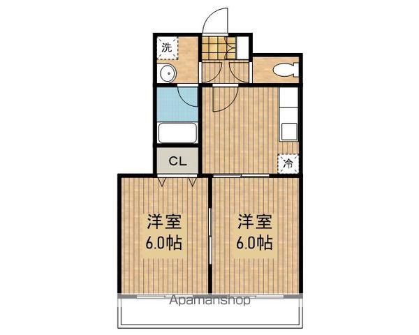 FOREST PARK盛岡(2DK/4階)の間取り写真