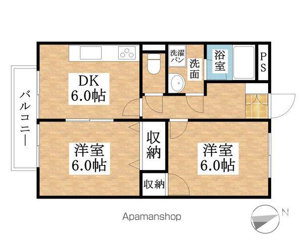 サープラスTAKAYA(2DK/2階)の間取り写真