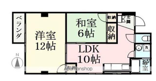 キャッスル弥生(2LDK/2階)の間取り写真
