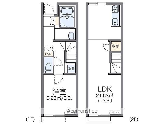 レオネクスト住吉 A棟(1LDK/1階)の間取り写真