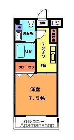 キャッスルEYA(1K/2階)の間取り写真