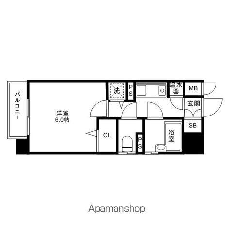 グランピアマンション清水(1K/4階)の間取り写真