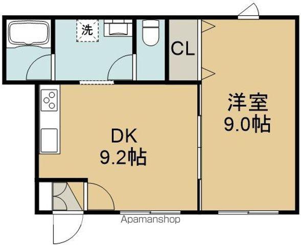 ディアコート(1DK/1階)の間取り写真