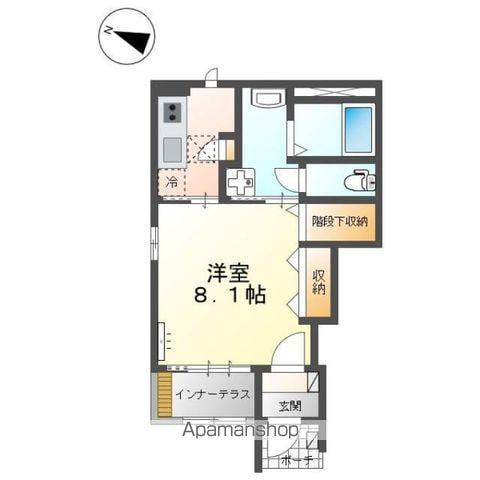 ベルべディア(1K/1階)の間取り写真