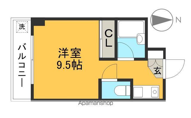 ロイヤルレジデンス秦(ワンルーム/3階)の間取り写真